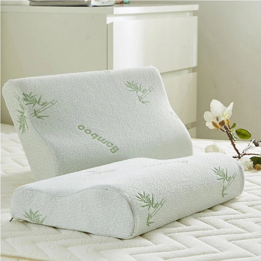 Orthopedic Memory Foam Pillow with Bamboo Cover – Ergonomic Support for All Sleep Positions 6