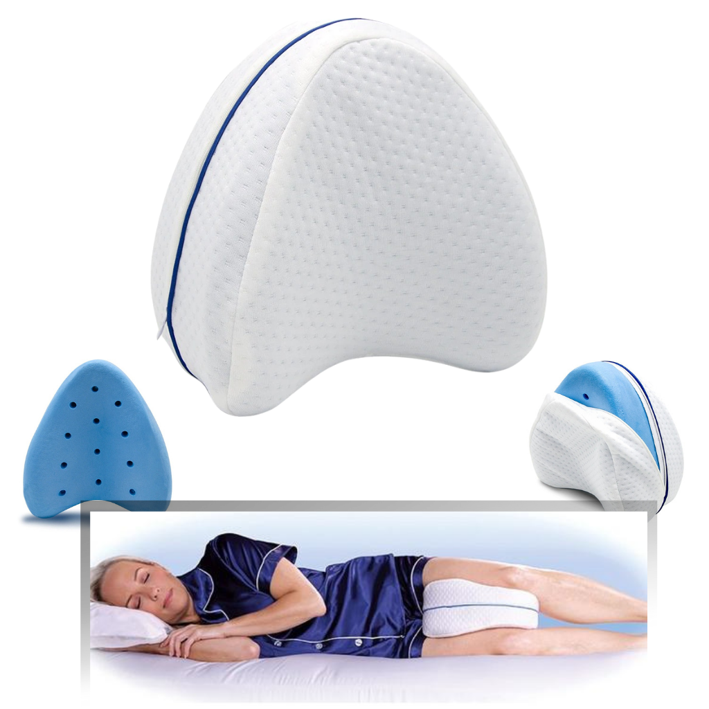 Orthopedic Memory Foam Knee and Leg Pillow for Side Sleepers – Ergonomic Support and Comfort 1