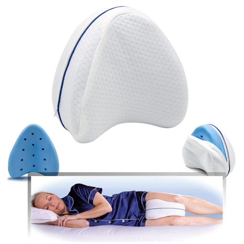 Orthopedic Memory Foam Knee and Leg Pillow for Side Sleepers – Ergonomic Support and Comfort 1