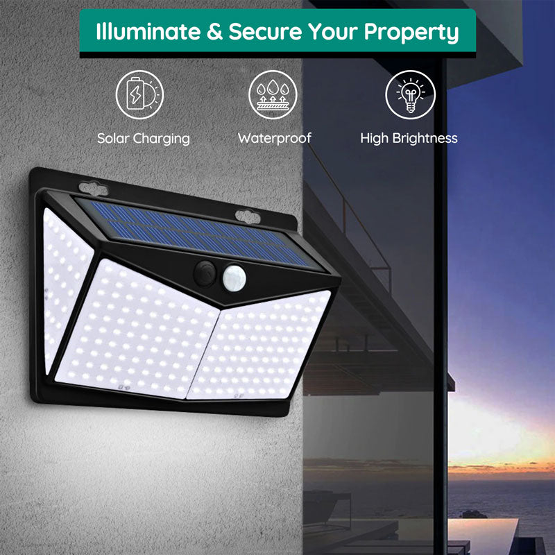 Solar Motion Sensor Light with 208 LEDs – Weatherproof Outdoor Security Lighting 5