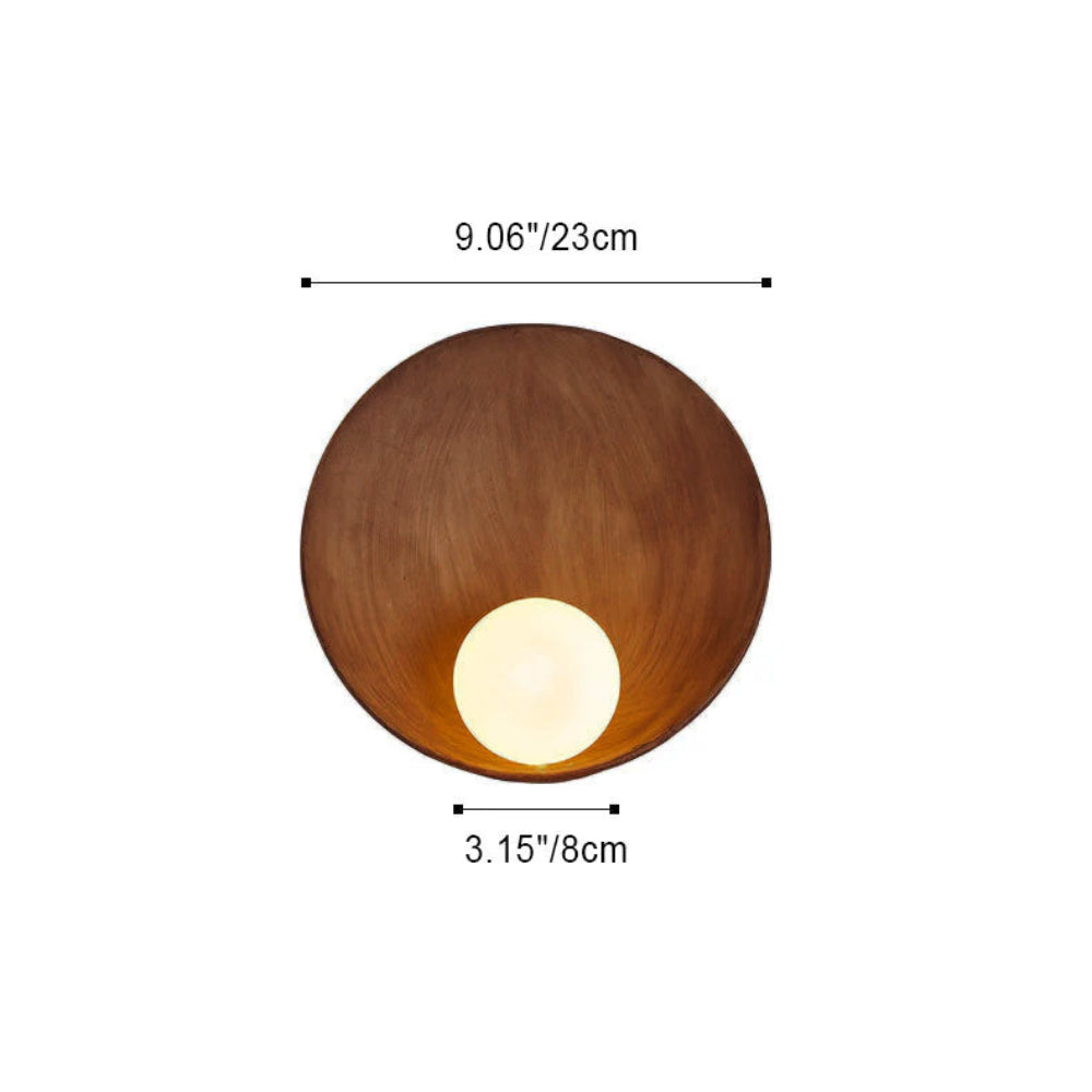 Modern Minimalist Round Wall Light Sconce – Sculptural Design with Soft Ambient Glow for Bedroom and Hallway Décor 4