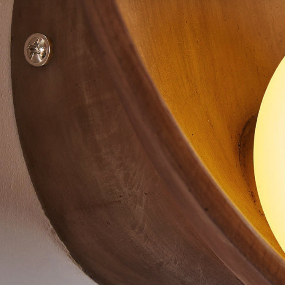 Modern Minimalist Round Wall Light Sconce – Sculptural Design with Soft Ambient Glow for Bedroom and Hallway Décor 7