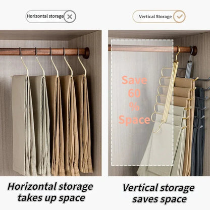 Space-Saving 6-Tier Pants Hanger – Durable Metal Design for Organizing Clothes 8