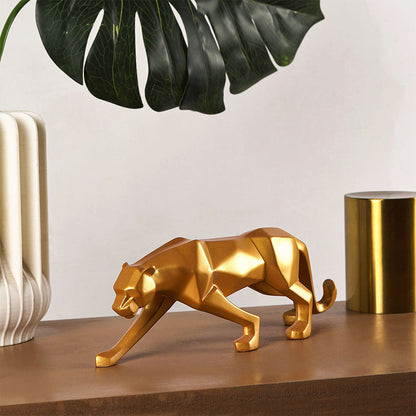 Geometric Panther Sculpture in Durable Resin – Modern Art Décor for Home and Office 13