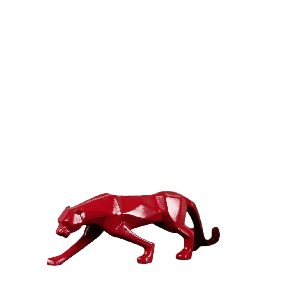 Geometric Panther Sculpture in Durable Resin – Modern Art Décor for Home and Office 16