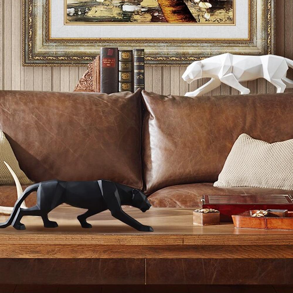 Geometric Panther Sculpture in Durable Resin – Modern Art Décor for Home and Office 5