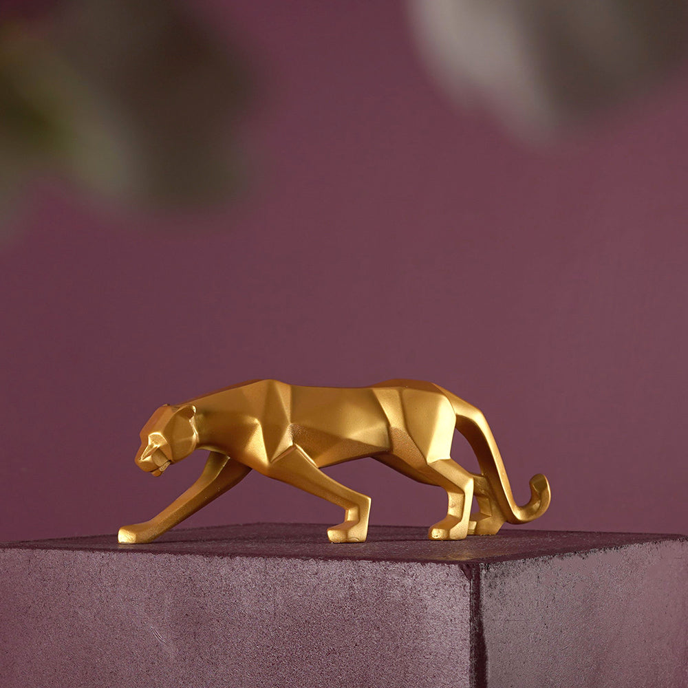 Geometric Panther Sculpture in Durable Resin – Modern Art Décor for Home and Office 7