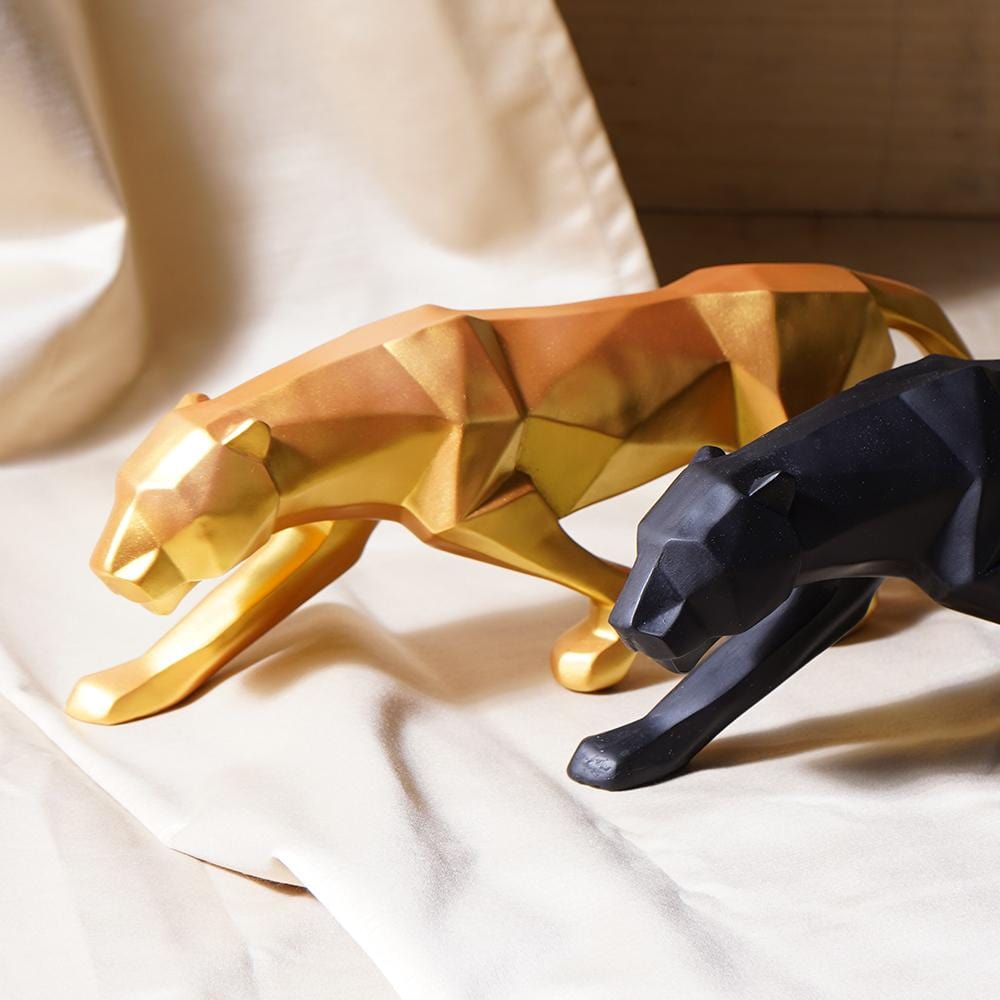 Geometric Panther Sculpture in Durable Resin – Modern Art Décor for Home and Office 9
