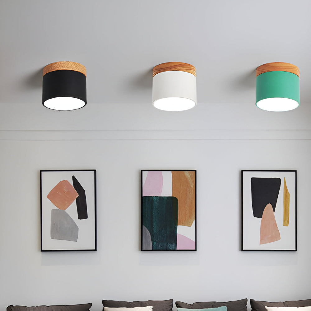 Zeitgenössische Flush Mount LED-Deckenleuchte - Sanfte Beleuchtung mit nordischem Design