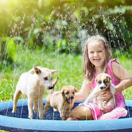 Inflatable Water Play Pool for Dogs and Kids – Durable PVC Summer Fun 1