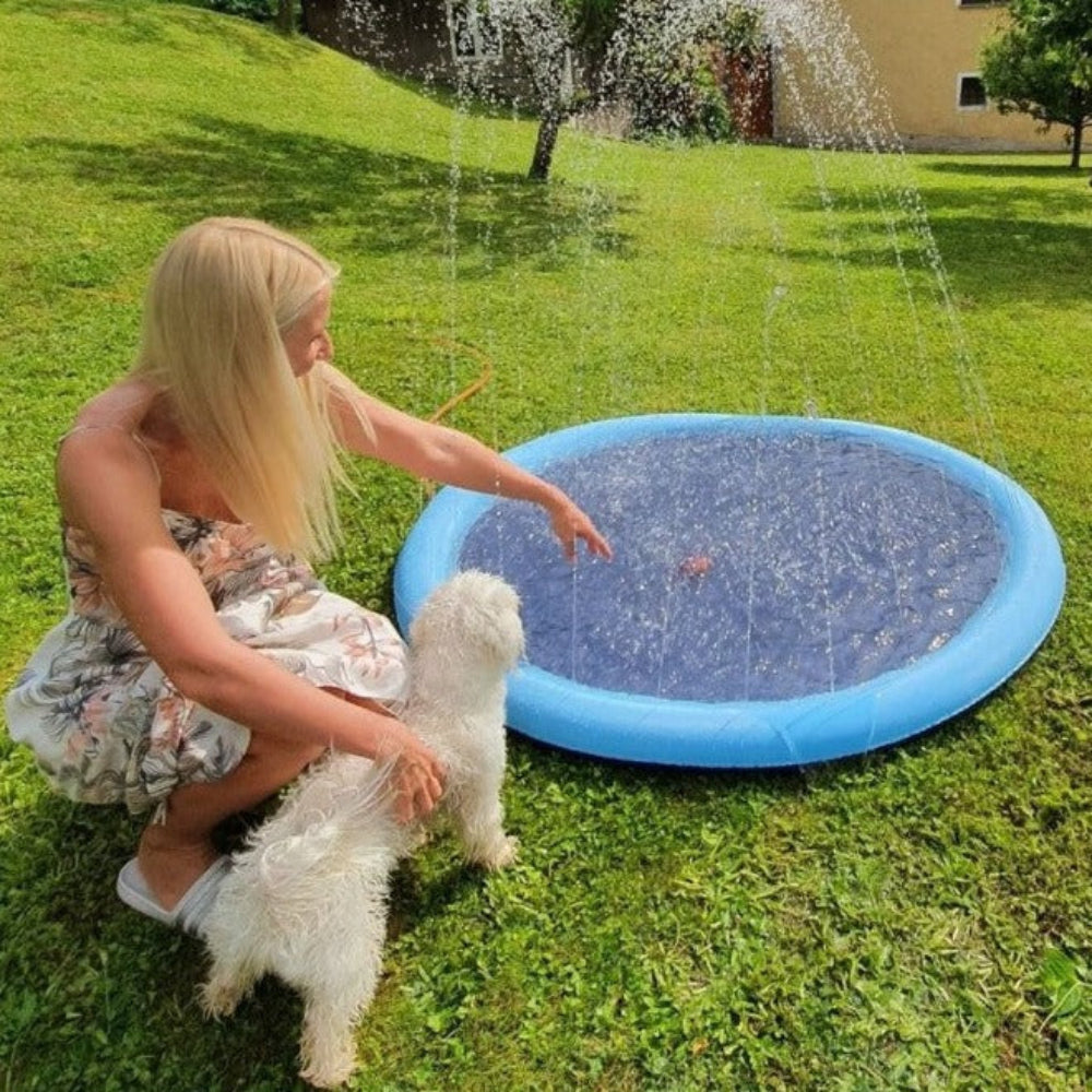 Inflatable Water Play Pool for Dogs and Kids – Durable PVC Summer Fun 2