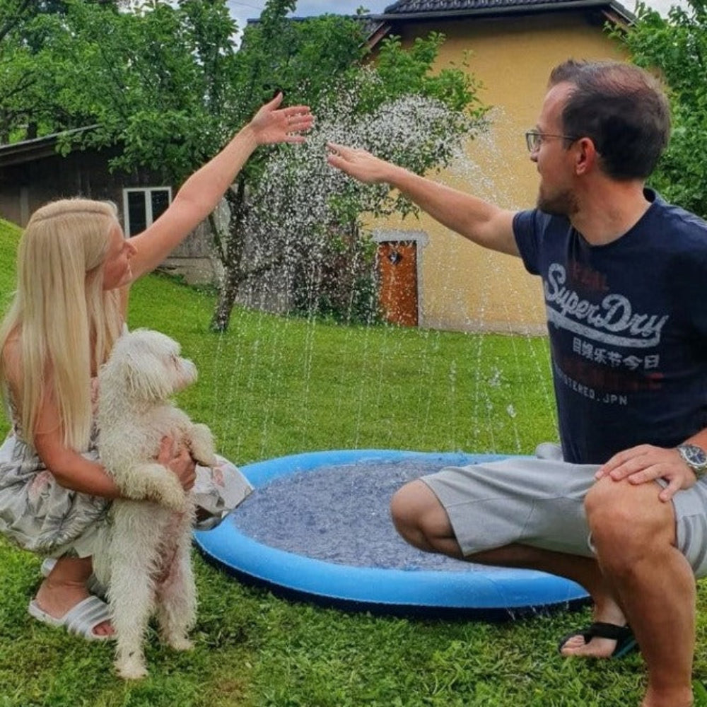 Inflatable Water Play Pool for Dogs and Kids – Durable PVC Summer Fun 4