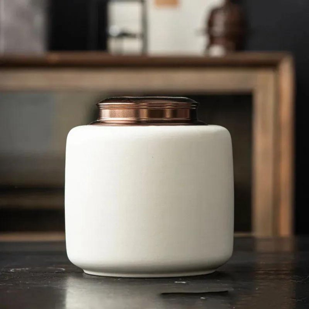 Handmade Ceramic Pet Cremation Urn – Elegant Matte Finish for Ashes Storage 5
