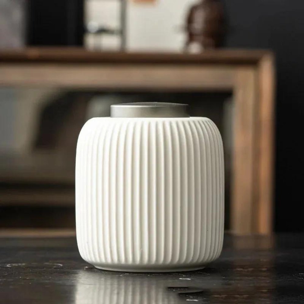Handmade Ceramic Pet Cremation Urn – Elegant Matte Finish for Ashes Storage 6