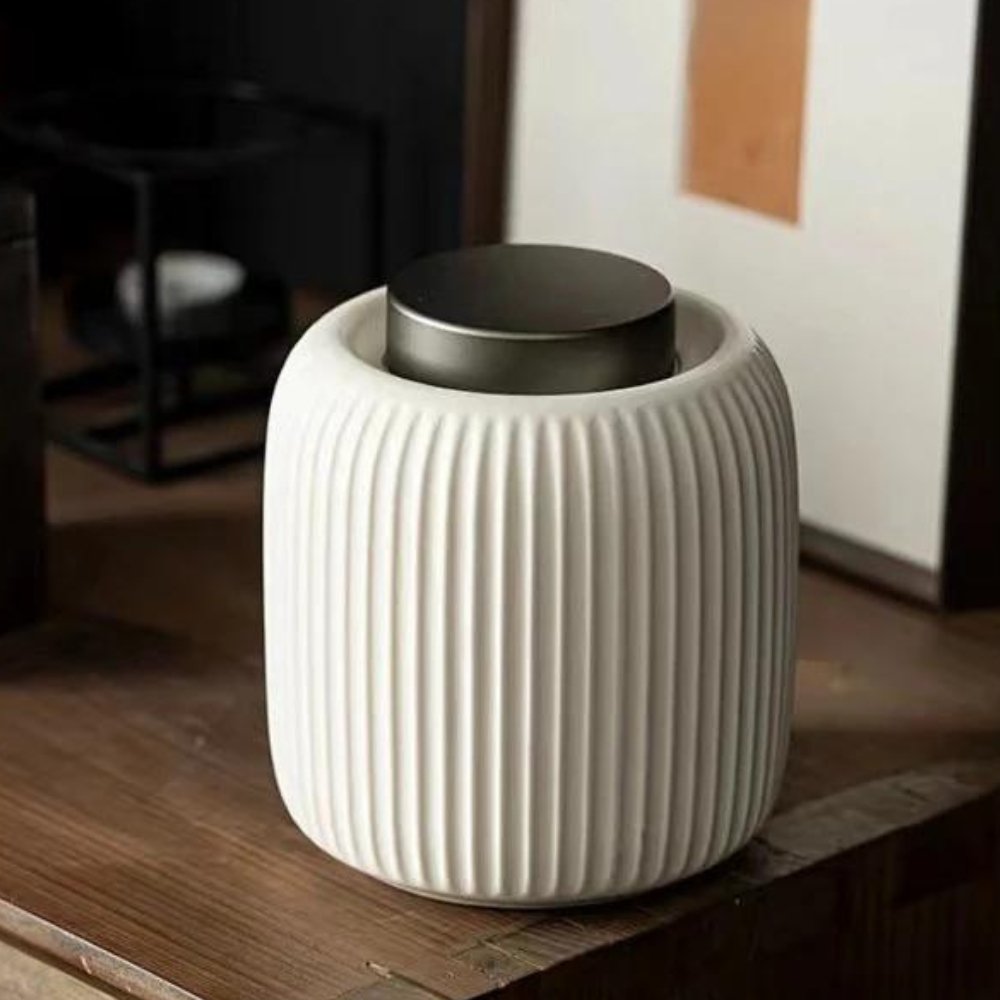 Handmade Ceramic Pet Cremation Urn – Elegant Matte Finish for Ashes Storage 7