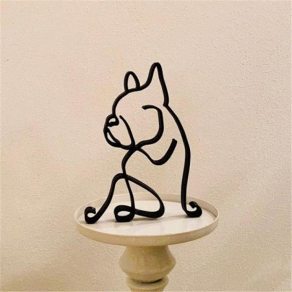 Iron Cat and Dog Silhouettes – Minimalist Pet Figurines for Home Decor 7