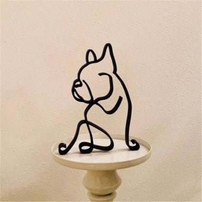 Iron Cat and Dog Silhouettes – Minimalist Pet Figurines for Home Decor 7