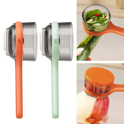 Ergonomic Vegetable Peeler with Built-in Container – Stainless Steel Blade for Efficient Peeling 2