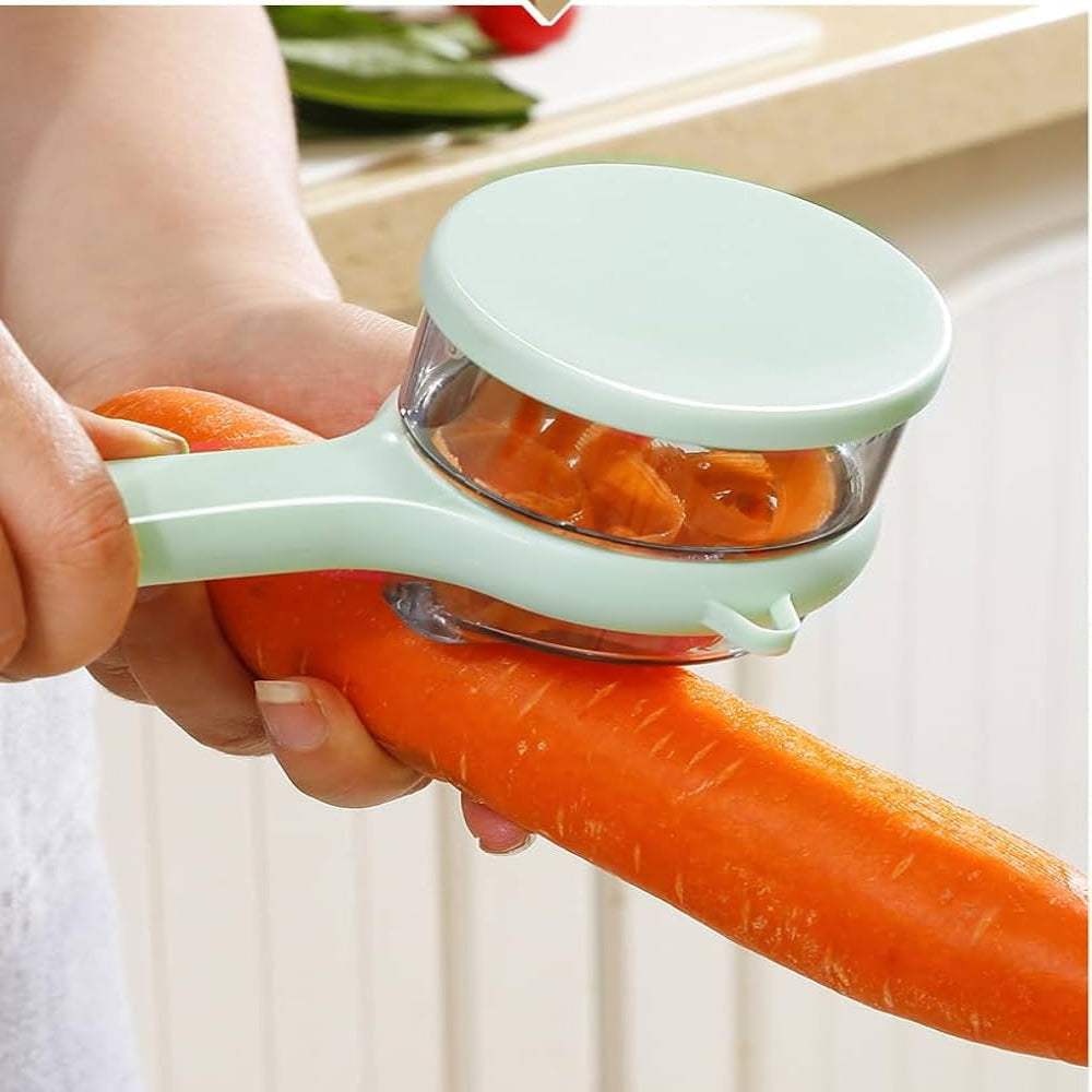 Ergonomic Vegetable Peeler with Built-in Container – Stainless Steel Blade for Efficient Peeling 6