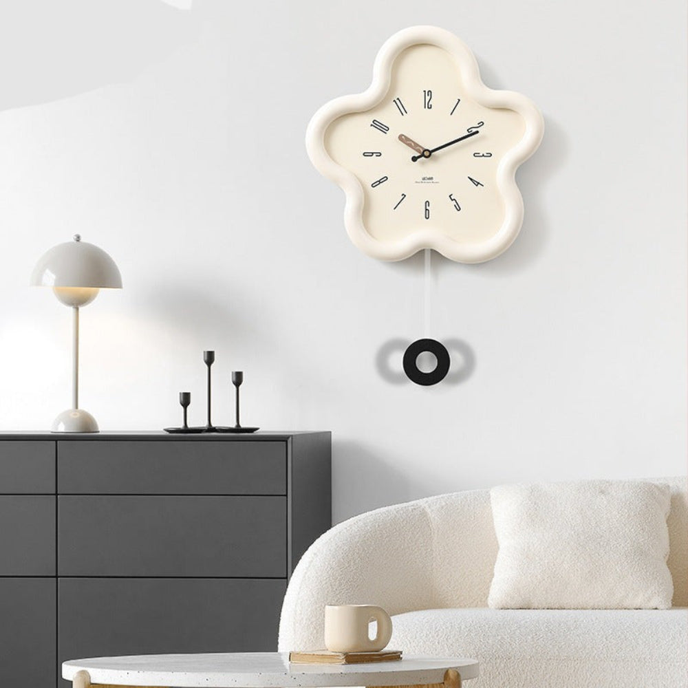 PetalTime - 3D Blumen Pendel Wanduhr