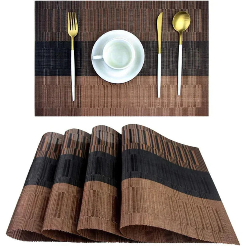 Placera -  4 Stück Gewebte PVC-Platzsets im Western-Stil
