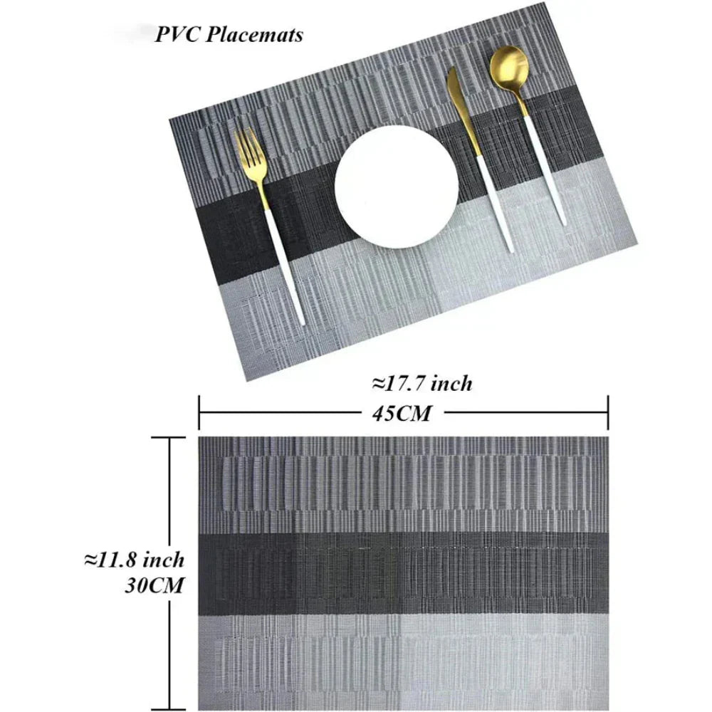 Placera -  4 Stück Gewebte PVC-Platzsets im Western-Stil