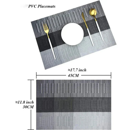Placera -  4 Stück Gewebte PVC-Platzsets im Western-Stil