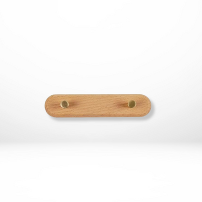 Platzsparende Wandhaken - Holz- und Messingausführung