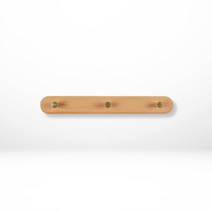 Platzsparende Wandhaken - Holz- und Messingausführung