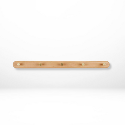 Platzsparende Wandhaken - Holz- und Messingausführung