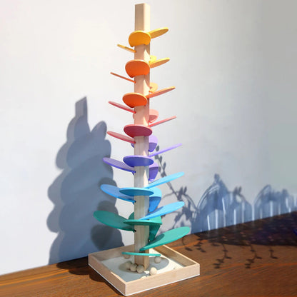 Regenbogenturm - Holzmurmelbaum mit Klang