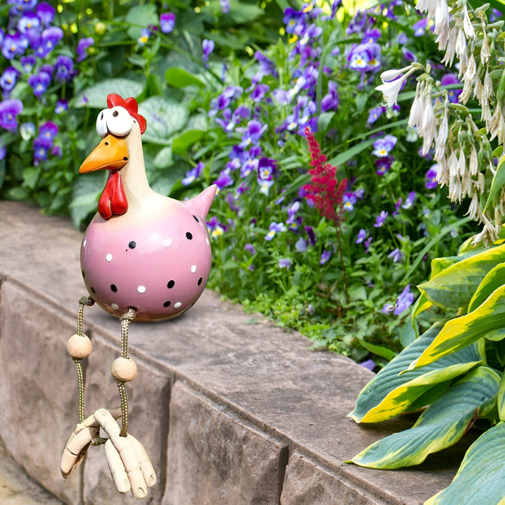 Whimsical Large-Eyed Chicken Statue – Fun Garden Ornament for Outdoor Decor 7
