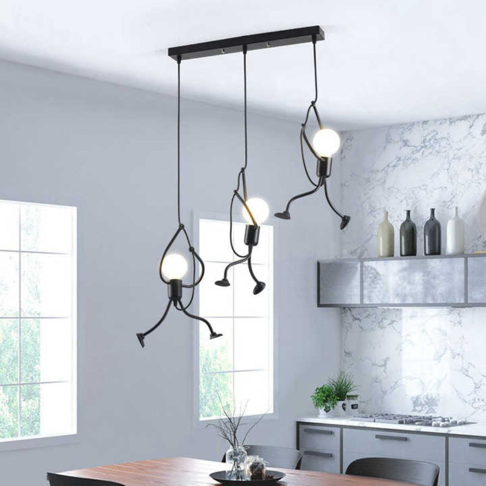 Retro Character Ceiling Lamp – Playful Design with Adjustable Height for Kids' Rooms 2
