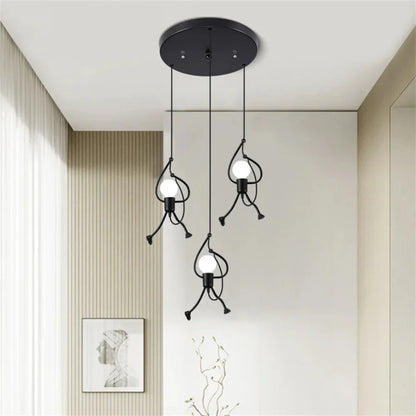 Retro Character Ceiling Lamp – Playful Design with Adjustable Height for Kids' Rooms 4