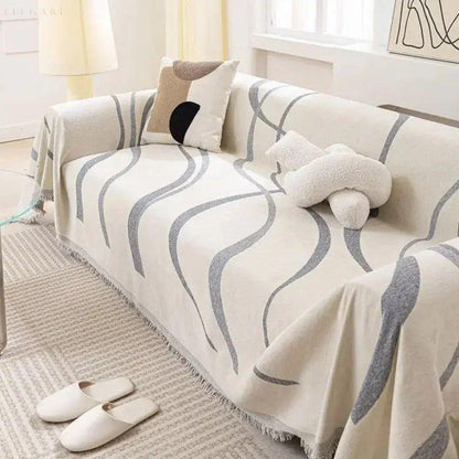 RevaThrow - Sofaüberzug aus Chenille-Baumwolle mit Wendefunktion