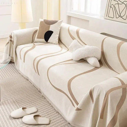 RevaThrow - Sofaüberzug aus Chenille-Baumwolle mit Wendefunktion