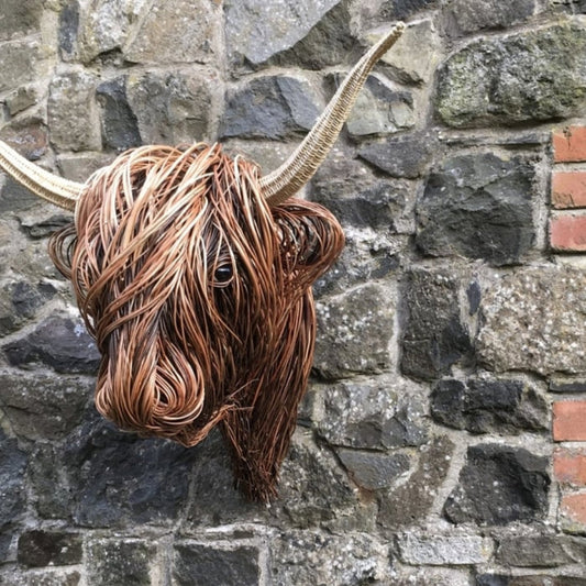 Roanley - Handgefertigte Hochlandkuh Wandskulptur