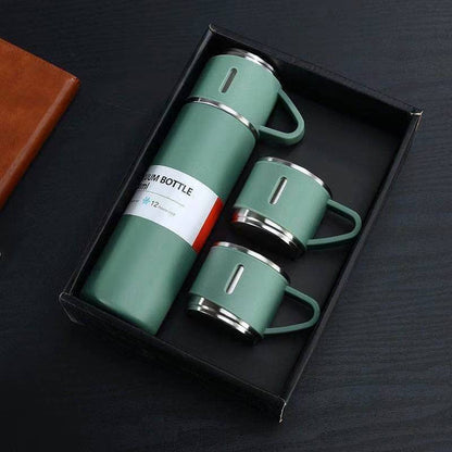 Thermowise - Isolierte Thermosflasche aus Edelstahl mit Becher