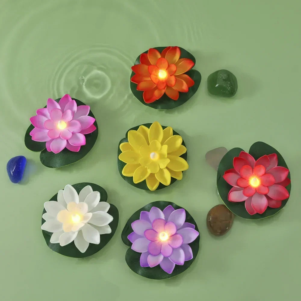 Color-Changing LED Lotus Flower for Outdoor Decoration – Floating Waterproof Light 4