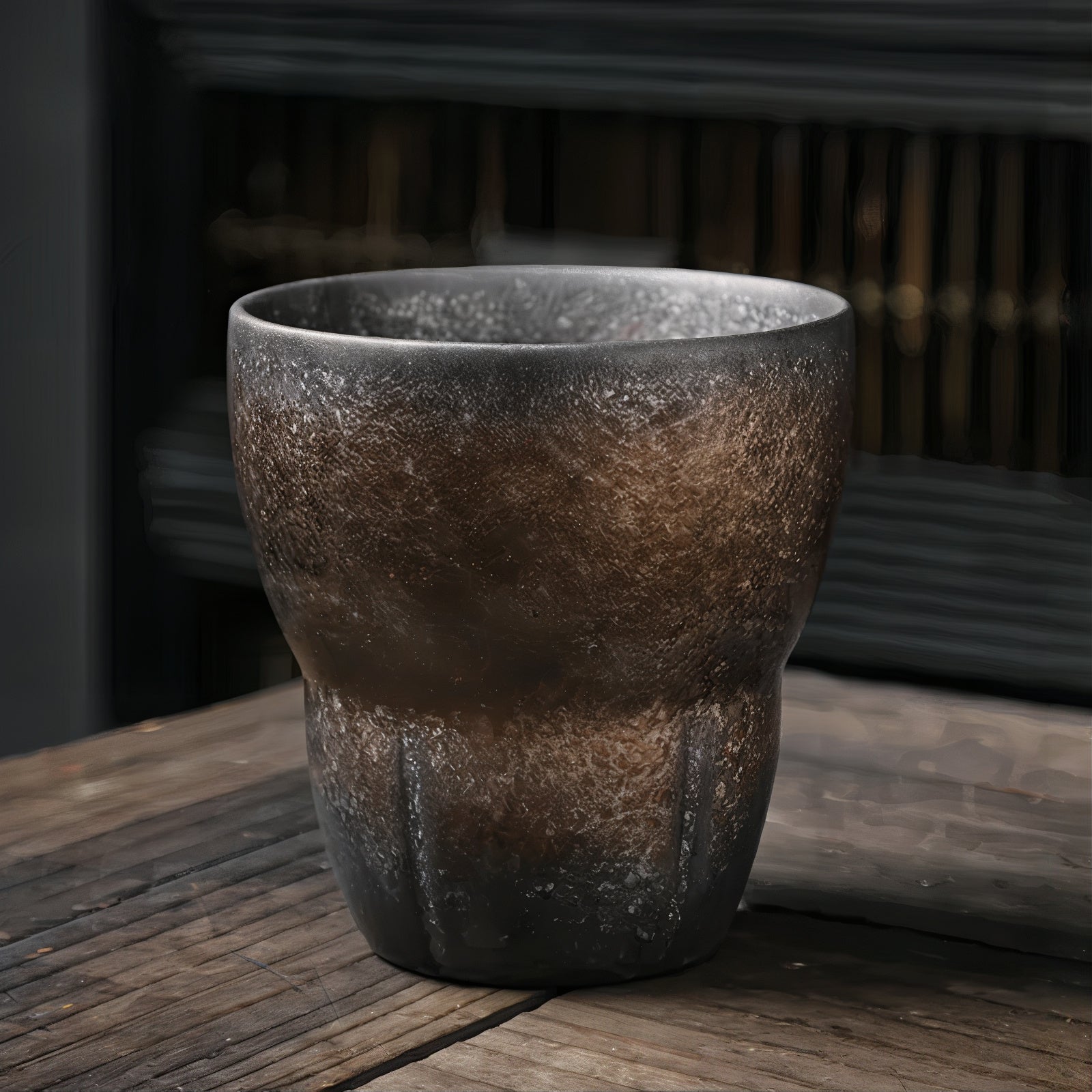Rustic Handmade Coffee Mug with Unique Slanted Design – 100-200ml Porcelain Cup 9