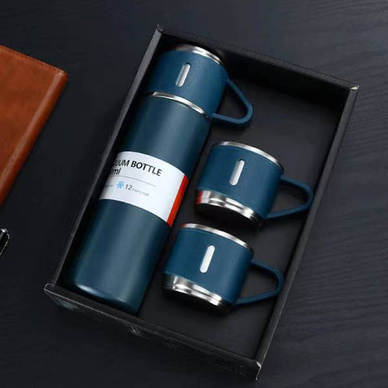 Thermowise - Isolierte Thermosflasche aus Edelstahl mit Becher