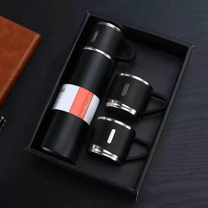 Thermowise - Isolierte Thermosflasche aus Edelstahl mit Becher