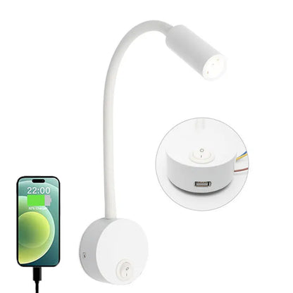 Flexible LED Wall Light with Adjustable Neck for Bed, Desk, and Wall Mounting 16