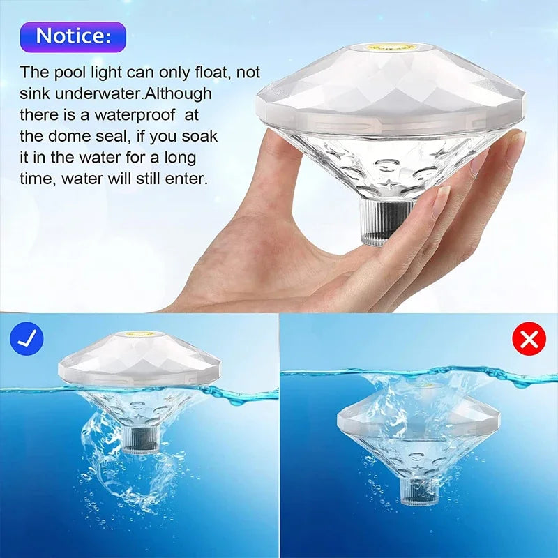 Floating RGB Pool Light – Waterproof LED Disco Light for Pools and Spas 10