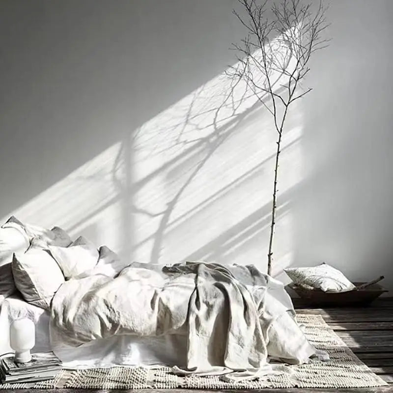 100% Linen Bed Sheet - Breathable, Moisture-Wicking, and Temperature-Regulating for Cozy Sleep 3