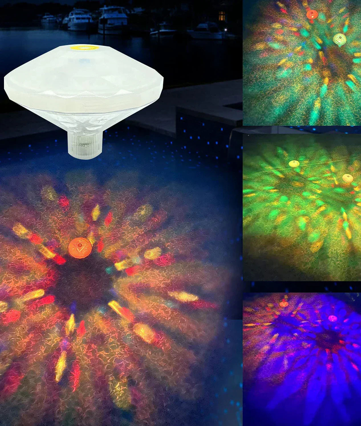 Floating RGB Pool Light – Waterproof LED Disco Light for Pools and Spas 4