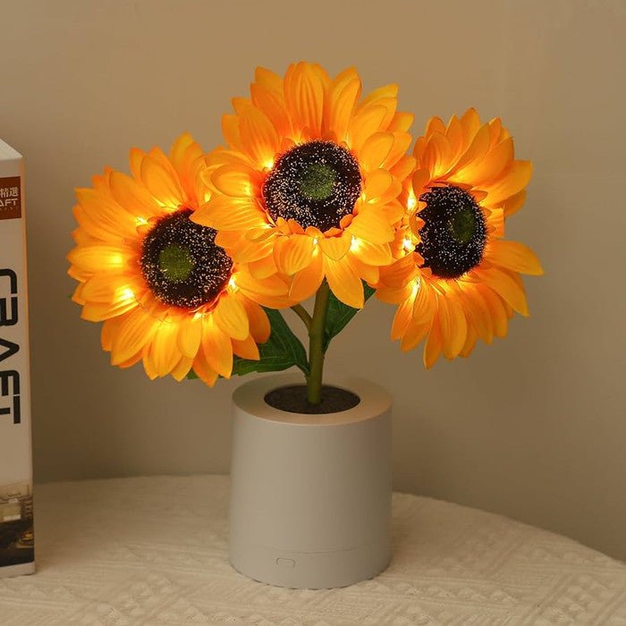 Sunflower-Inspired LED Lamp with Gentle Glow – Rechargeable Decorative Light 1