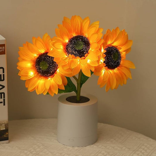 Sunflower-Inspired LED Lamp with Gentle Glow – Rechargeable Decorative Light 1