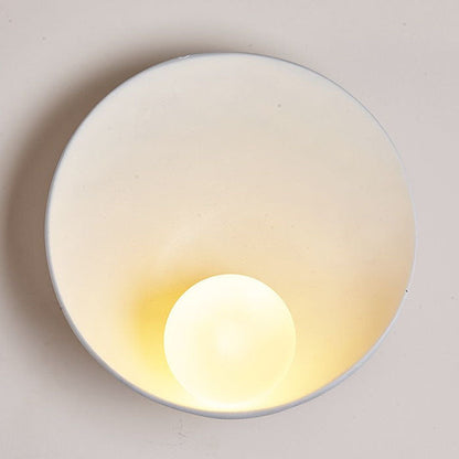 Modern Minimalist Round Wall Light Sconce – Sculptural Design with Soft Ambient Glow for Bedroom and Hallway Décor 12