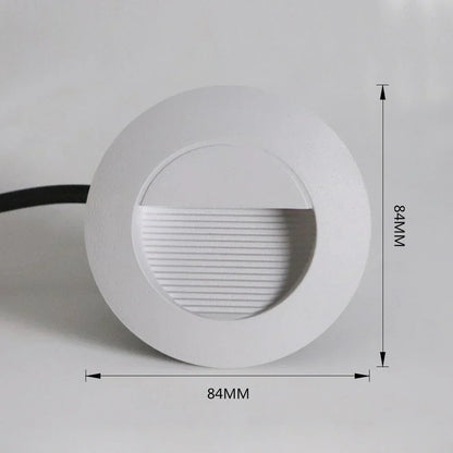 Round LED Outdoor Stair Light – Weatherproof 3W Aluminum Fixture for Safe Illumination 15